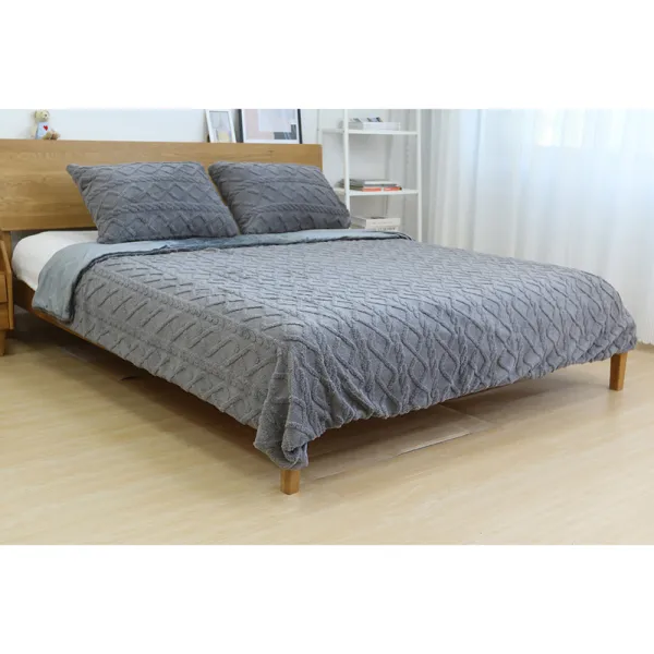 Набір покривало 150х200 см та 2 наволочки 50х70 см, сірий, Romance Soho (Set carpet+ pillow Gray_7120194) - Фото 4