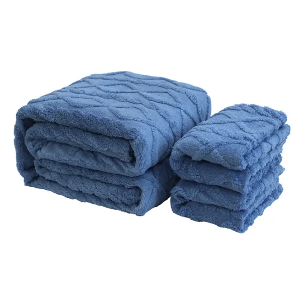 Набор покрывало 150х200 см и 2 наволочки 50х70 см, синий, Romance Soho (Set carpet+ pillow Blue_7120197) - Фото 2