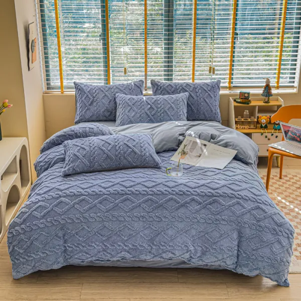 Набор покрывало 150х200 см и 2 наволочки 50х70 см, синий, Romance Soho (Set carpet+ pillow Blue_7120197) - Фото 3