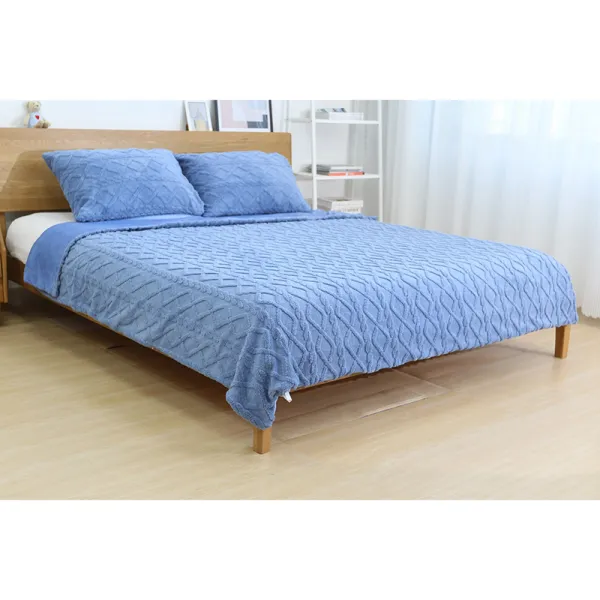 Набор покрывало 150х200 см и 2 наволочки 50х70 см, синий, Romance Soho (Set carpet+ pillow Blue_7120197) - Фото 4