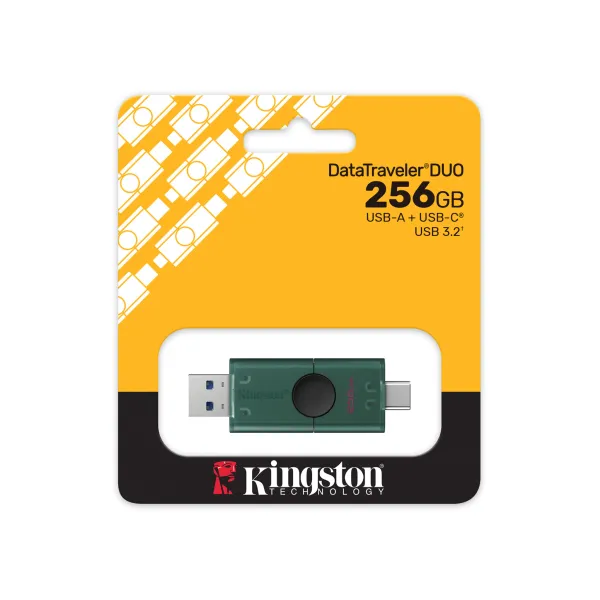 Накопитель USB 3.2 Type-A + Type-C 256GB DT DuoG2 Kingston (DTDEG2/256GB) - Фото 3