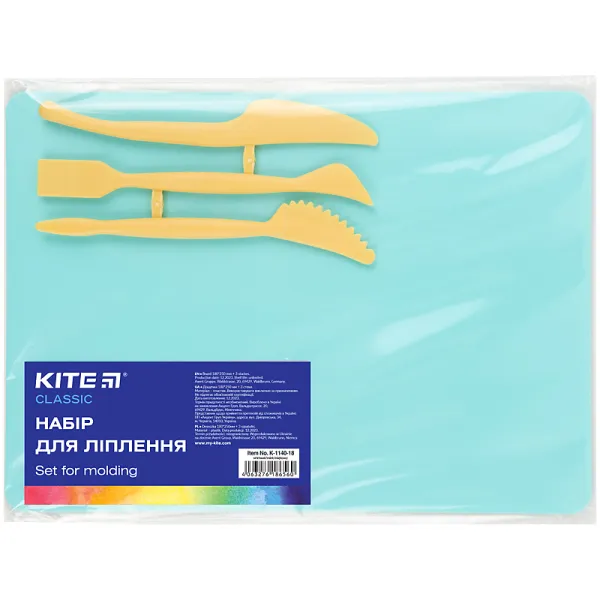 Набір для ліплення (дошка180х250 мм+3 стеки), м'ятний Kite (K-1140-18)