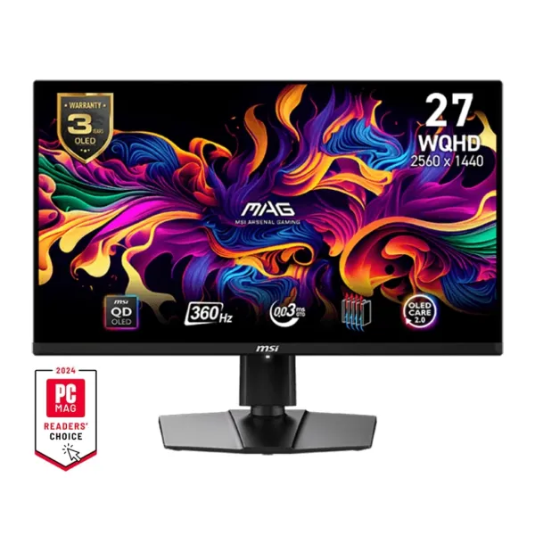 Монітор 26.5" MAG 271QPX-QD-E2, OLED, 240 Hz MSI (9S6-3CD89T-036)