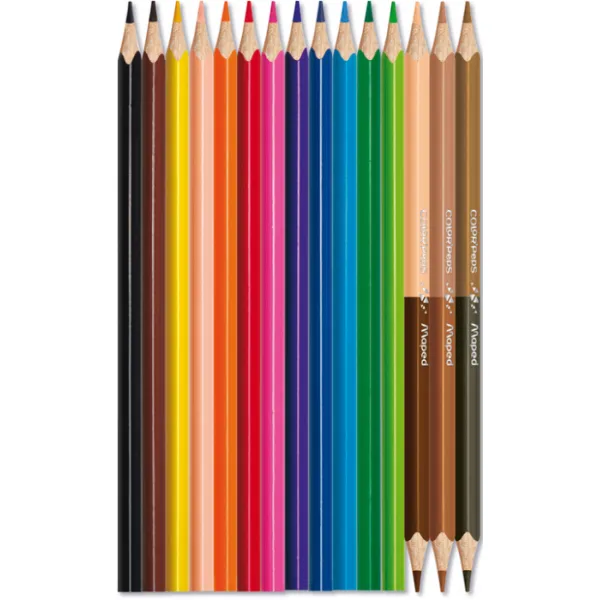 Олівці кольорові COLOR PEPS , 12 кольорів Classic + 3 кольори Duo Maped (MP.832071) - Фото 1