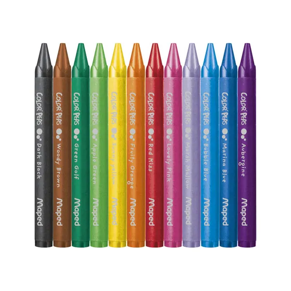 Мелки восковые COLOR PEPS Wax Crayons, 12 цветов Maped (MP.861011) - Фото 1