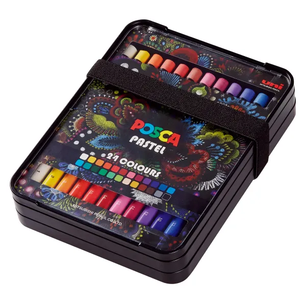 Пастель восковая POSCA PASTEL, 24 цвета Uni (KPA-100/24C) - Фото 1