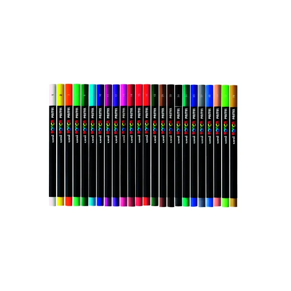 Пастель восковая POSCA PASTEL, 24 цвета Uni (KPA-100/24C) - Фото 2