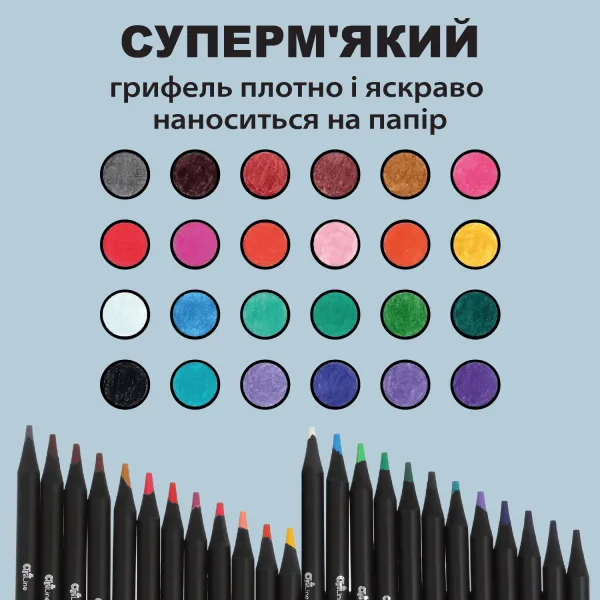 Карандаши цветные 24 цвета, круглый, ART Line ZiBi (ZB.2434) - Фото 3