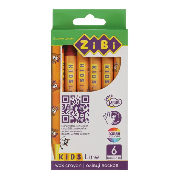 Карандаши восковые 6 цветов, KIDS Line ZiBi (ZB.2480) - Фото 6