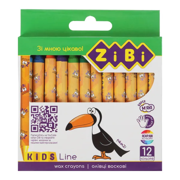 Карандаши восковые 12 цветов, KIDS Line ZiBi (ZB.2481) - Фото 7