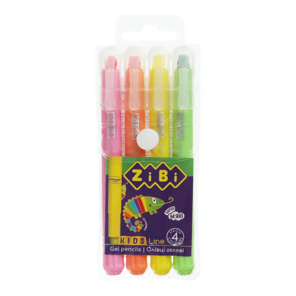 Пастель гелева JUMBO, 4 кольори NEON, KIDS Line ZiBi (ZB.2496) - Фото 2