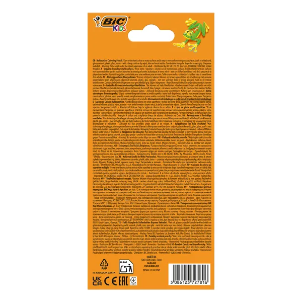 Карандаши цветные Multisurface, 6 шт BIC (bc515220) - Фото 1