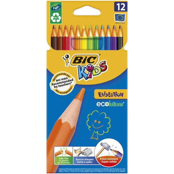 Карандаши цветные Kids Evolution, 12 шт BIC (bc82902912)