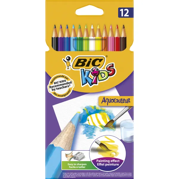 Карандаши цветные Evolution Aquacouleur, 12 шт BIC (bc8575614) - Фото 4