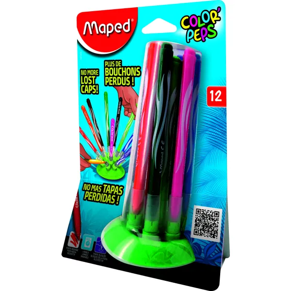 Фломастеры COLOR PEPS JUNGLE Innovation, 12 цветов Maped (MP.845445) - Фото 1