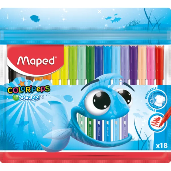 Фломастеры COLOR PEPS Ocean, 18 цветов Maped (MP.845721) - Фото 3