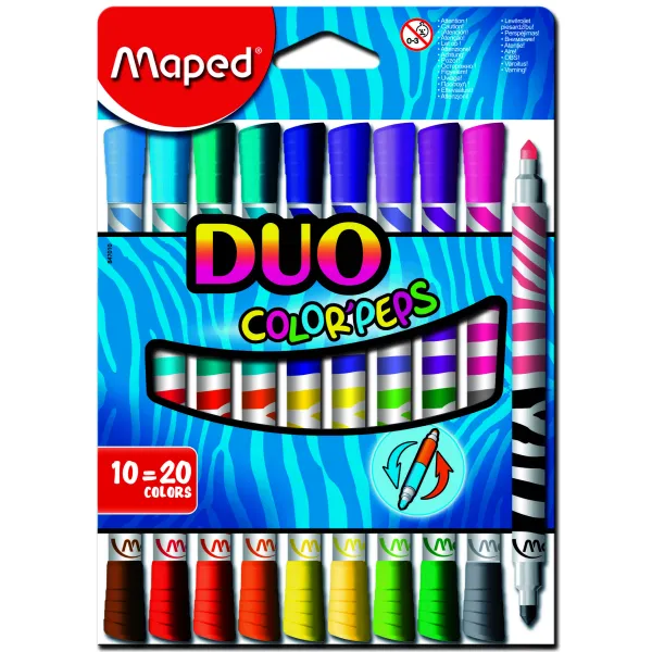 Фломастеры COLOR PEPS DUO, 20 цветов Maped (MP.847010) - Фото 4