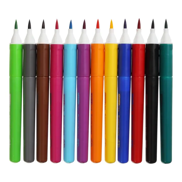 Фломастеры брашевые, 12 цветов, JUMBO, KIDS Line ZiBi (ZB.2822) - Фото 1