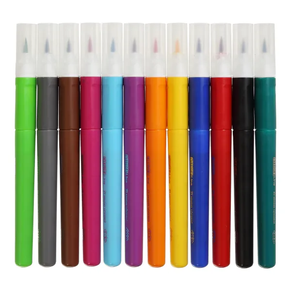 Фломастеры брашевые, 12 цветов, JUMBO, KIDS Line ZiBi (ZB.2822) - Фото 2