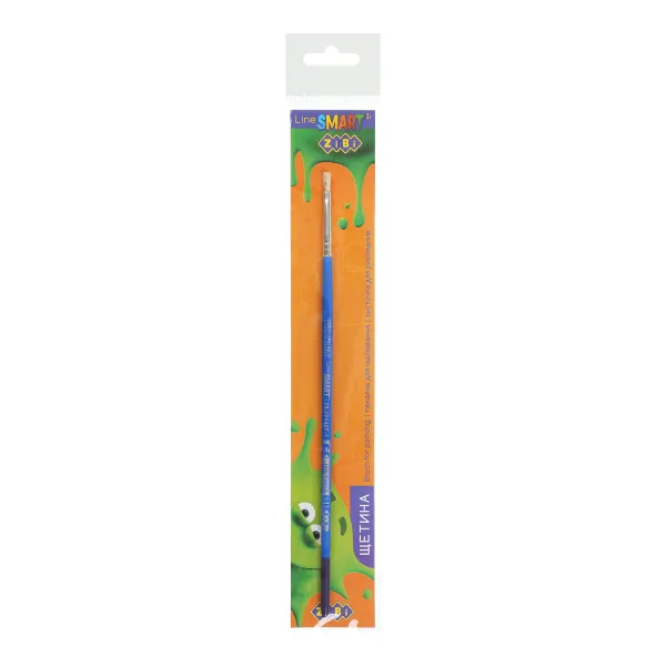 Кисть щетина плоская 1, блистер, SMART Line ZiBi (ZB.6944BF-1b) - Фото 5
