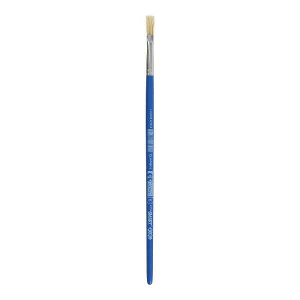 Кисть щетина плоская 6, SMART Line ZiBi (ZB.6944BF-6) - Фото 1