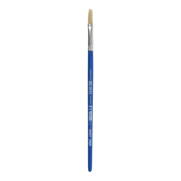 Кисть щетина плоская 8, SMART Line ZiBi (ZB.6944BF-8) - Фото 1