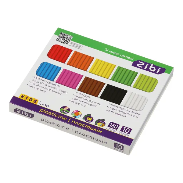 Пластилин 10 цветов, 160 г, KIDS Line ZiBi (ZB.6273) - Фото 1