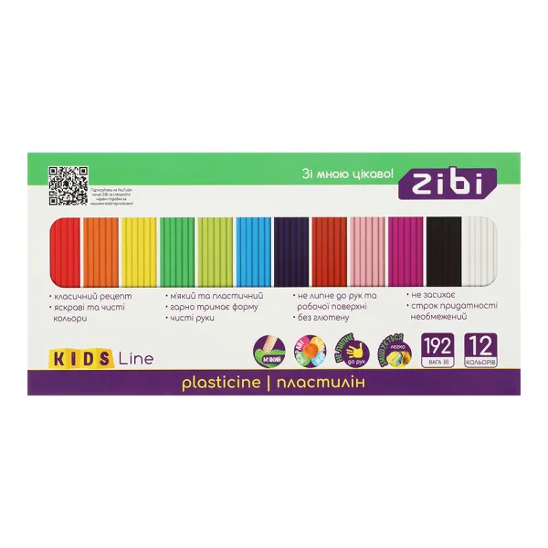Пластилин 12 цветов, 192 г, KIDS Line ZiBi (ZB.6274) - Фото 3