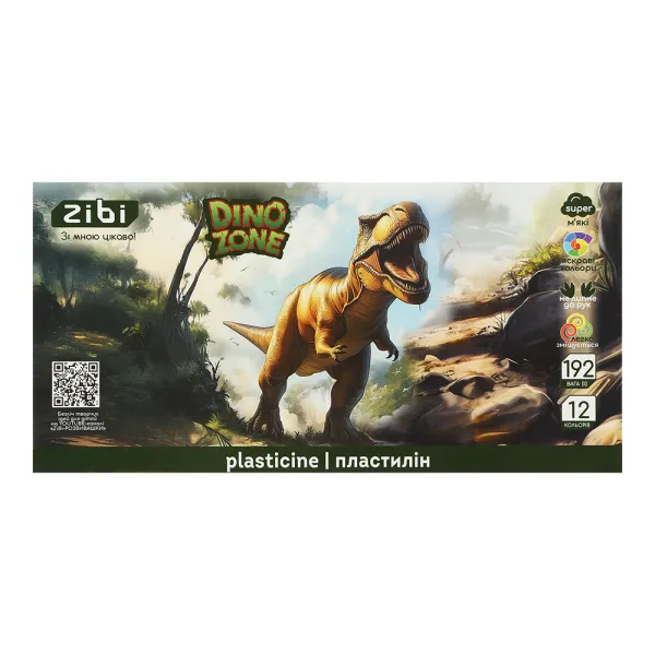 Пластилин DINO 12 цветов, 192 г, KIDS Line ZiBi (ZB.6279) - Фото 5