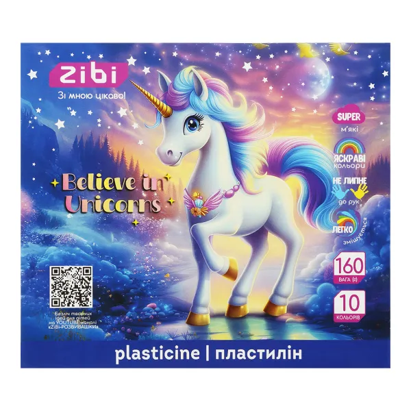 Пластилин UNICORN 10 цветов, 160 г, KIDS Line ZiBi (ZB.6281) - Фото 5