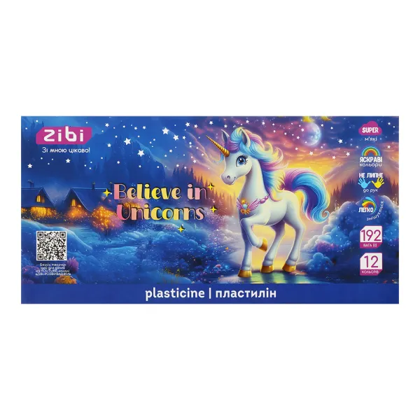 Пластилин UNICORN 12 цветов, 192 г, K IDS Line ZiBi (ZB.6282) - Фото 4
