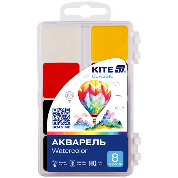 Краски акварельные, 8 цветов Classic Kite (K-065) - Фото 6