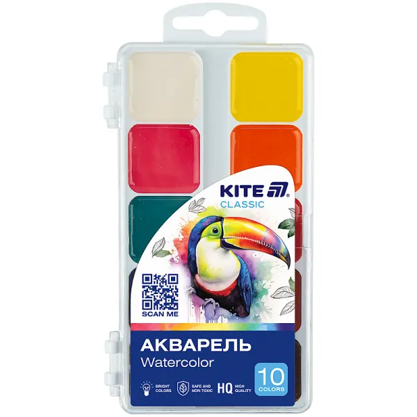 Краски акварельные, 10 цветов Classic Kite (K-060) - Фото 7