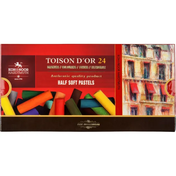 Пастель суха TOISON D'OR, 1/2, 24 кольори Koh-i-Noor (8544) - Фото 1