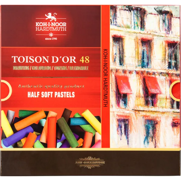 Пастель суха TOISON D'OR, 1/2, 48 кольорів Koh-i-Noor (8546) - Фото 2