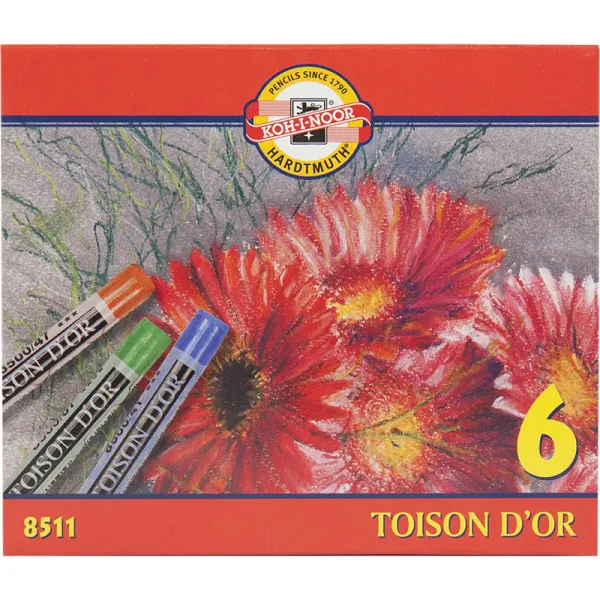 Пастель TOISON D'OR, 6 кольорів Koh-i-Noor (8511)
