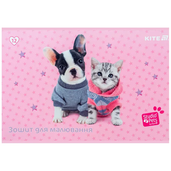Тетрадь для рисования, 12 л, скоба, софт тач + УФ лак, SP Kite (SP25-241) - Фото 6