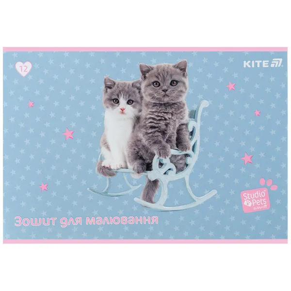 Тетрадь для рисования, 12 л, скоба, софт тач + УФ лак, SP Kite (SP25-241) - Фото 8