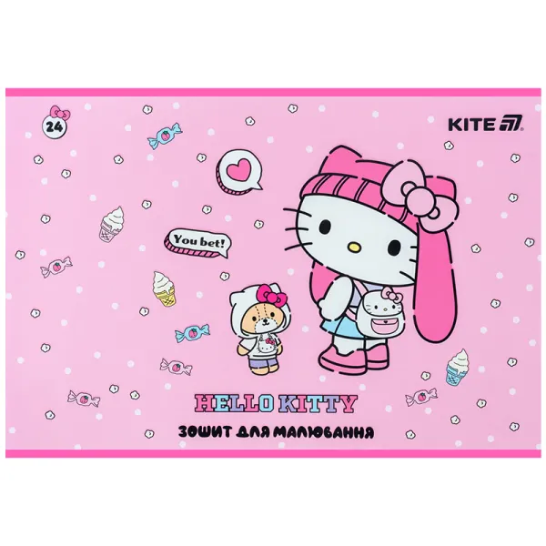 Тетрадь для рисования, 24 л, скоба, софт тач + УФ лак, HK-1 Kite (HK25-242-1) - Фото 6