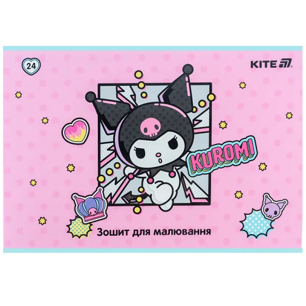 Тетрадь для рисования, 24 л, скоба, софт тач + УФ лак, HK-2 Kite (HK25-242-2) - Фото 8