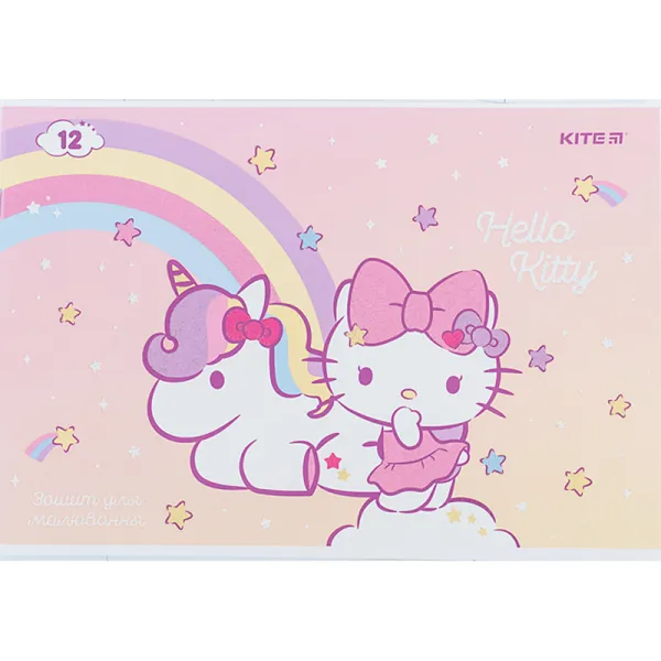 Тетрадь для рисования, 12 л, скоба, УФ лак + глитер, HK Kite (HK24-241) - Фото 6