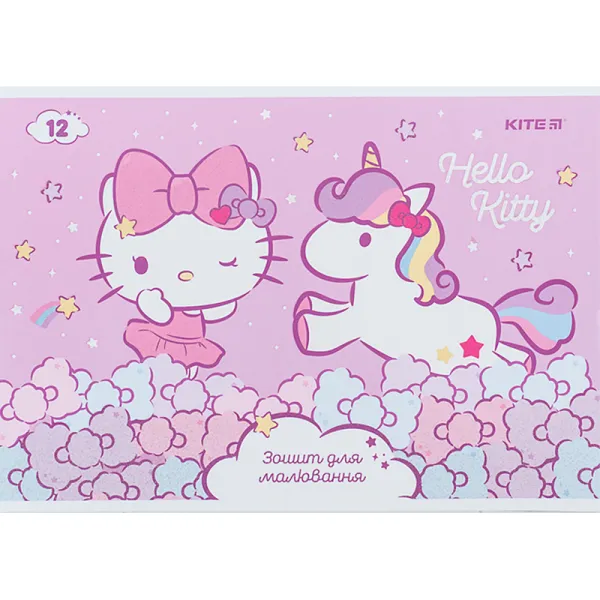 Тетрадь для рисования, 12 л, скоба, УФ лак + глитер, HK Kite (HK24-241) - Фото 8