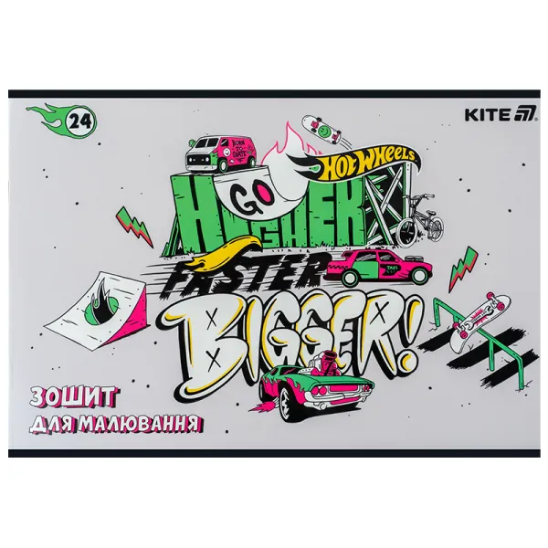Тетрадь для рисования, 24 л, скоба, гибр. лак + УФ лак, HW Kite (HW25-242) - Фото 2