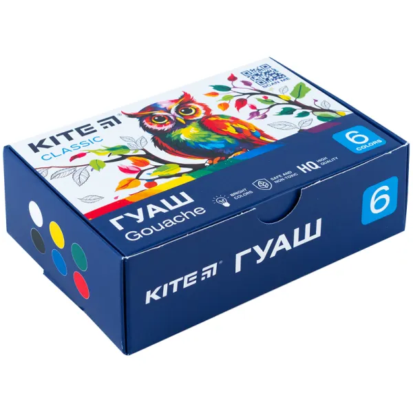 Гуашь 6 цветов, 20 мл Classic Kite (K-062) - Фото 3