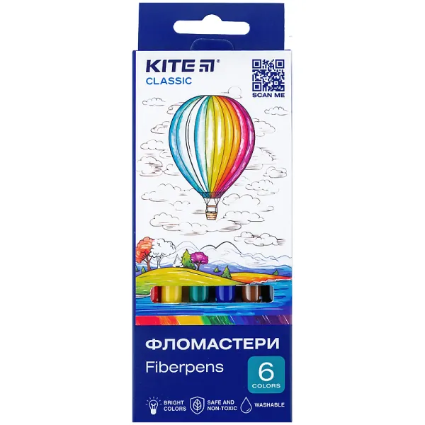 Фломастеры, набор 6 шт Classic Kite (K-446) - Фото 3
