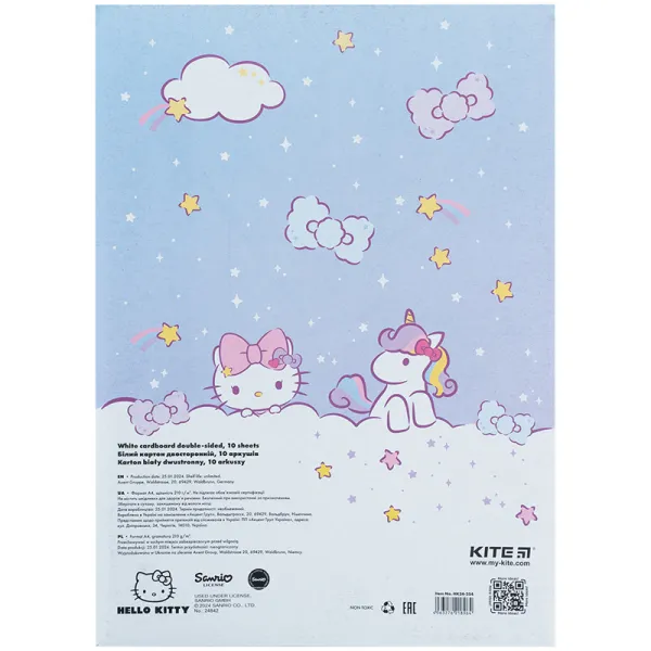 Картон білий (10арк) A4 HK Kite (HK24-254) - Фото 3