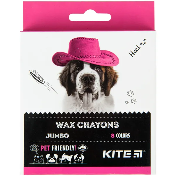 Мел восковой Jumbo, 8 цветов Dogs Kite (K22-076) - Фото 4