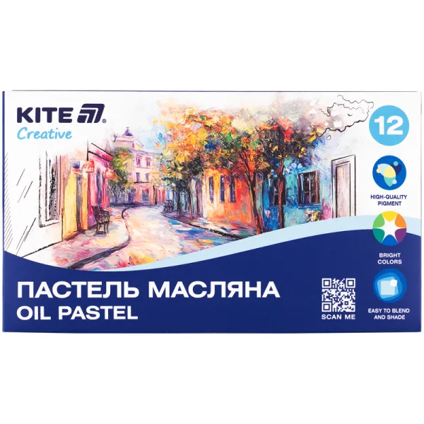 Пастель масляная, 12 цветов Creative Kite (K-200-12) - Фото 3