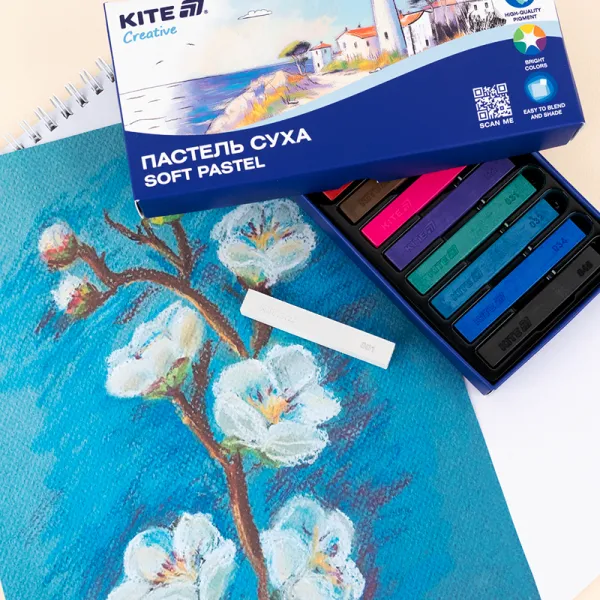 Пастель сухая, 12 цветов Creative Kite (K-201-12) - Фото 3