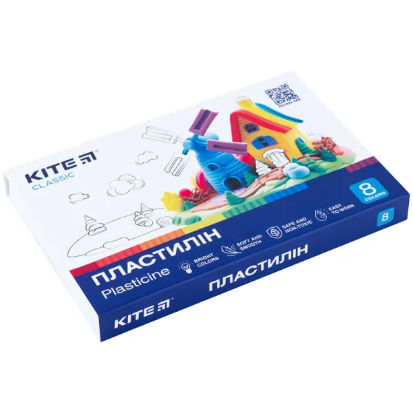 Пластилин, 8 цветов, 160 г Classic Kite (K-082) - Фото 1